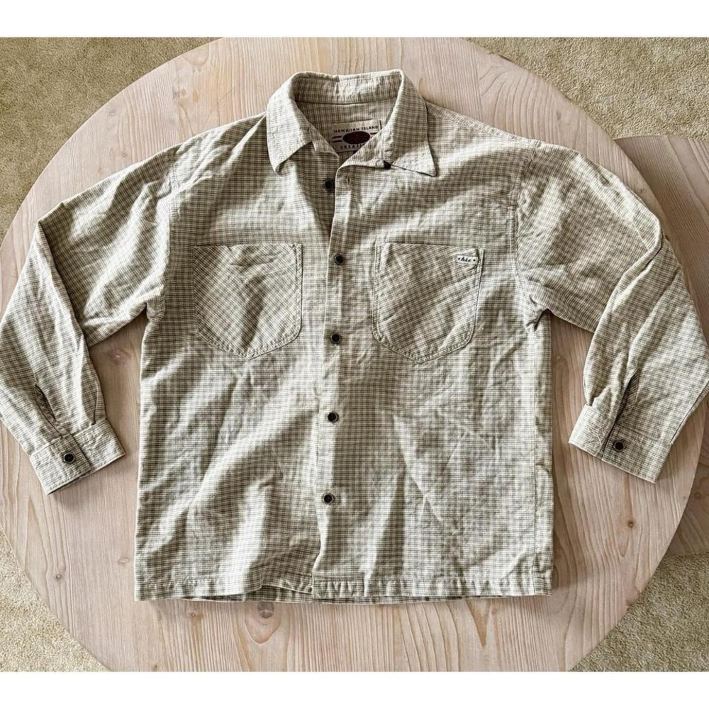 Vintage‎ 90's Hawaiian Island Creations Plaid Button Up Shirt Medium - Picture 3 of 8